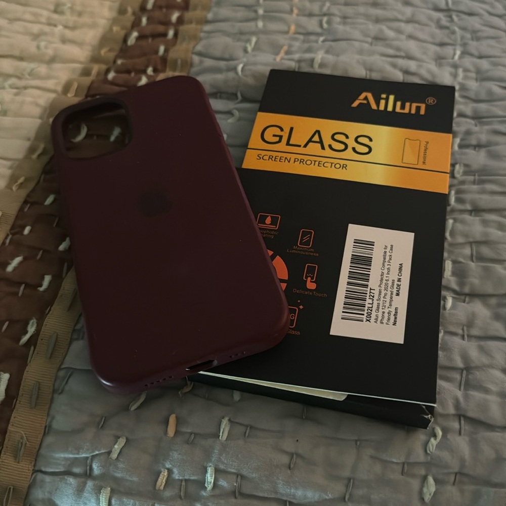 Burgundy Apple MagSafe iPhone 12 case